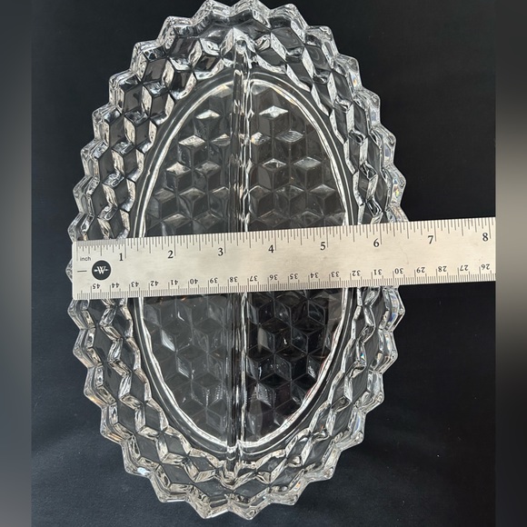 FOSTORIA American UV tested authentic.3 Part Divided Relish/Snack/Olive/Nut Dish - Picture 12 of 13